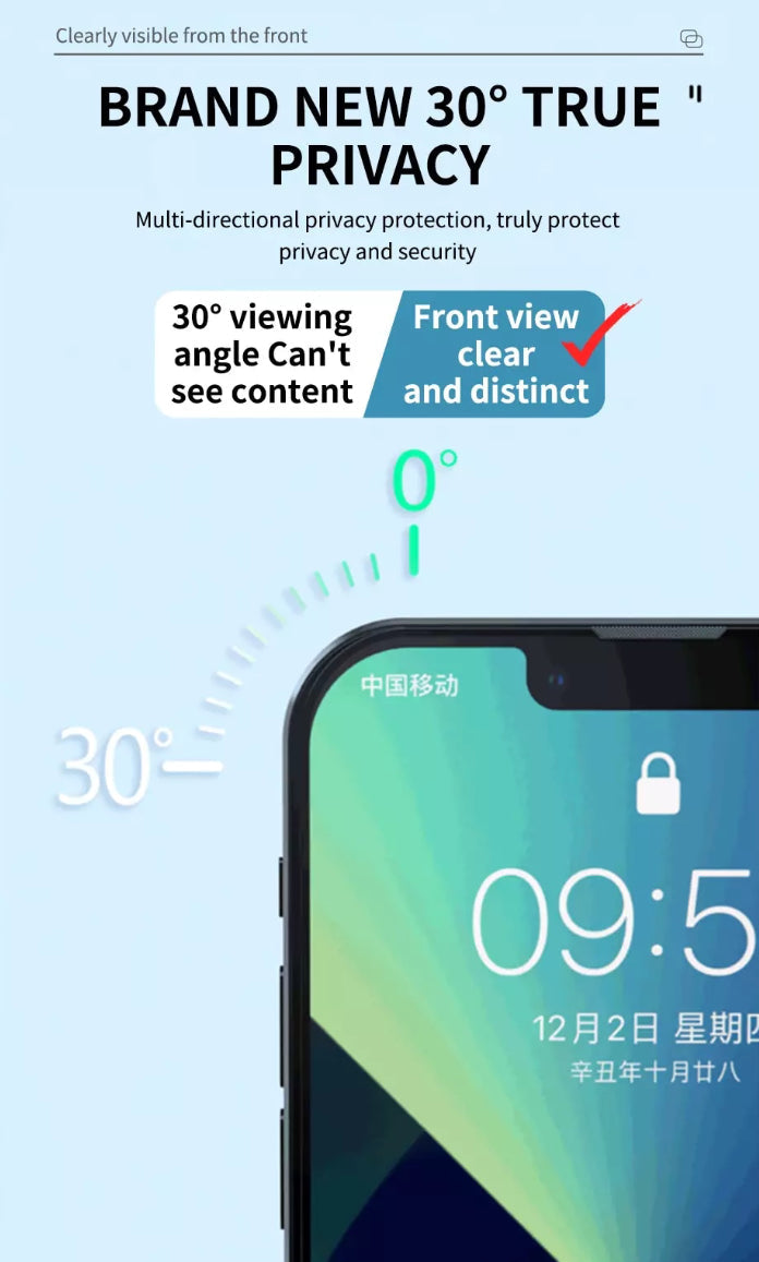 Premium Boundless Full Coverage 30 Degree 9H ShatterProof Privacy Glass Screen Protector 4 Pieces- for Apple iPhone 14 Series - Super Savings Technologies Co.,LTD Premium Boundless Full Coverage 30 Degree 9H ShatterProof Privacy Glass Screen Protector 4 Pieces- for Apple iPhone 14 Series - Super Savings Technologies Co.,LTD